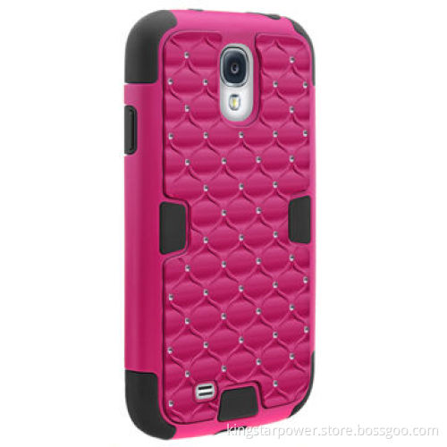Hybrid Gel Rhinestone Bling Armor Case Cover for Samsung Galaxy S5/SV/i9600